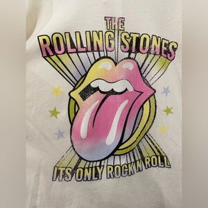 Gianni Bini NWT Rolling Stones women’s Graphic Tee - White and Pink Size L